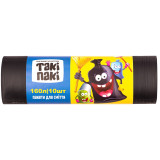 пакети для сміття міцні 160л (10) чорні ТМ "Такі Пакі"